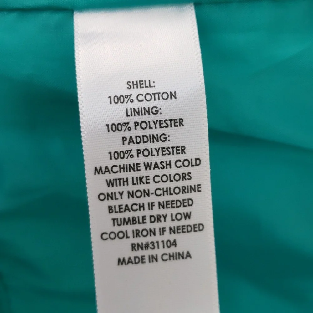 Crown & Ivy Kids Light Blue Peplum Hem Quilted Vest, Size Small